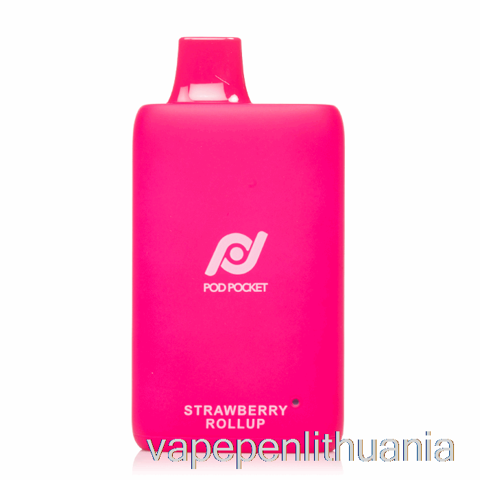 Pod Pocket 7500 Vienkartinis Braškių Roll Up Vape Skystis